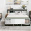 Full Size Platform Bed With Trundle,Storage Headboard And Footboard,USB Charging Design-1387346249