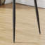 Table de salle à manger rectangulaire moderne en verre avec plateau trempé et pieds en métal noir, parfaite pour les petits et moyens espaces