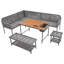 Ensemble de meubles de patio en corde 6 pièces-1666658174
