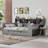 Full Size Wooden Daybed with Trundle, Storage Drawers, and Study Desk for Space-Saving Multi-Functional Use.-77531604