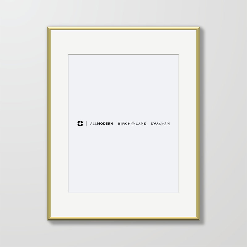 Feronia Metal Picture Frame with Mat, 8" x 10", Gold
