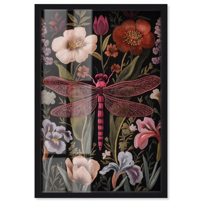 «Ruby Reed Rider I Shadowbox», impression botanique par Art Remedy