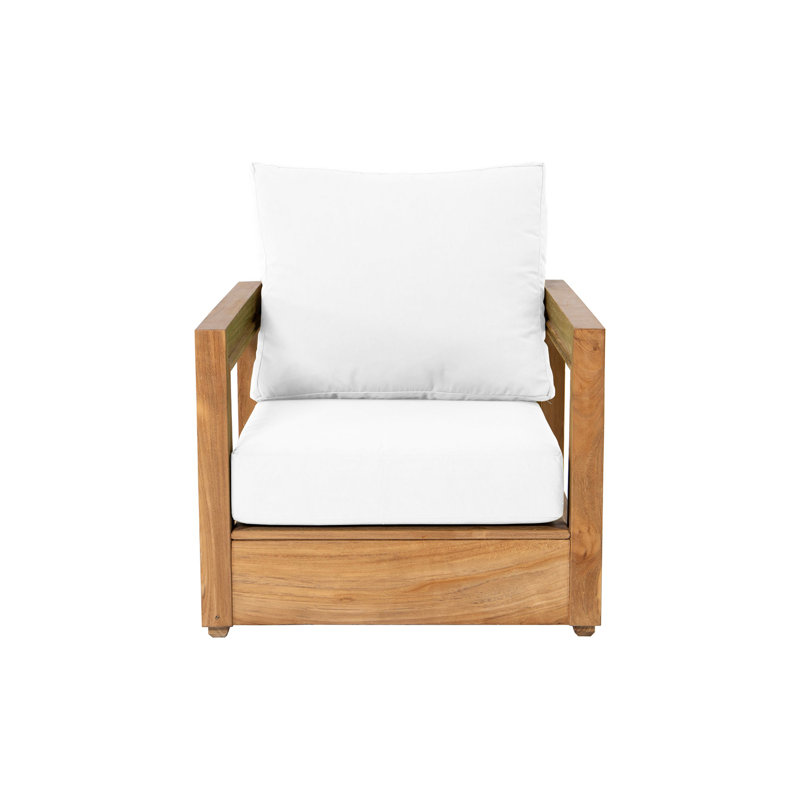 Chatsworth Outdoor Teak Lounge Chair, White