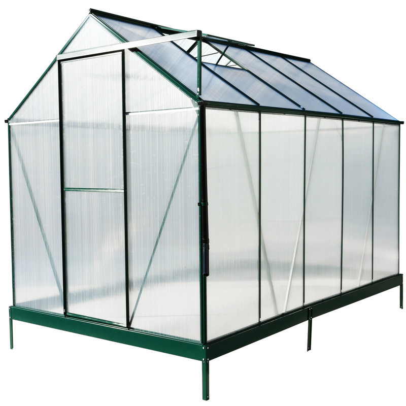 Serre en polycarbonate, Vert, H 96,8 po x l 75,2 po x P 123,2 po