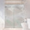 Portes de verre de douche coulissantes doubles sans cadre H 56 po x H 80 po