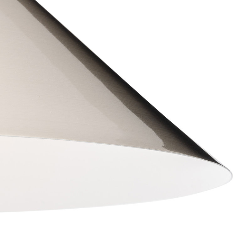 1 - Light Cone Pendant, Brushed Steel