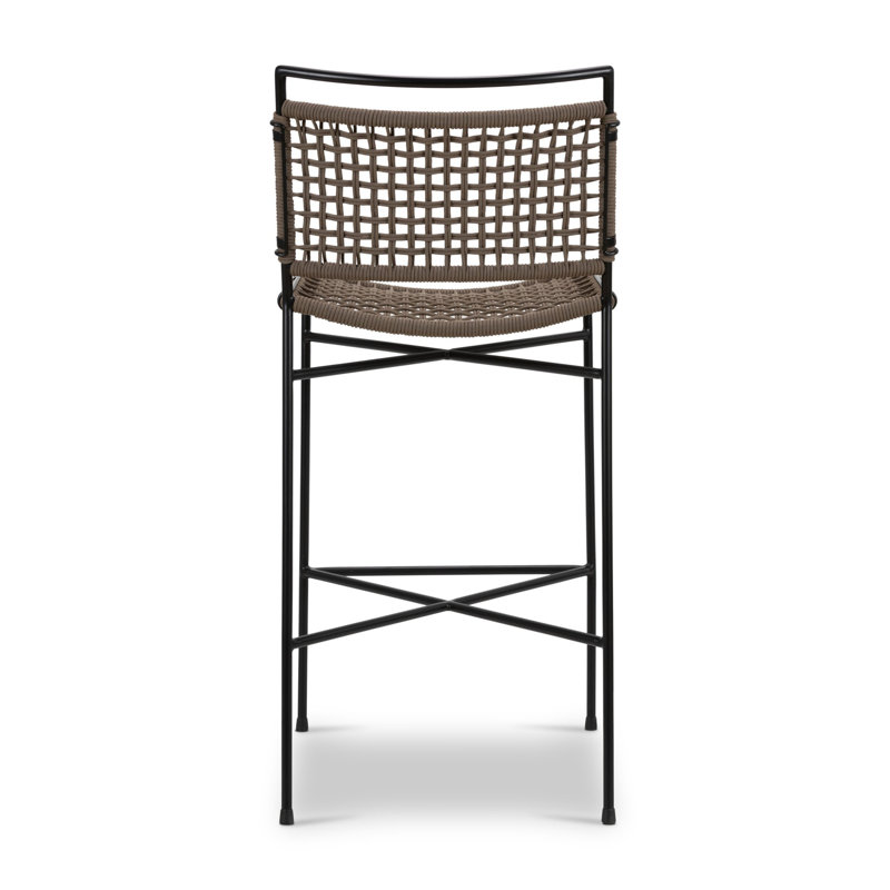 Wharton Outdoor Bar Stool, 31.38" H, Earth Rope