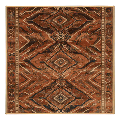 Tapis brun lavable à la machine