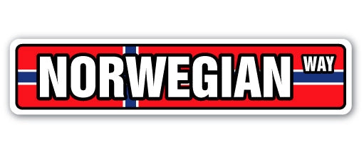 Drapeau de la Norvège Drapeau de rue en plastique robuste 4 po x 18 po