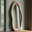 Miroir de plancher en velours ondulé pleine longueur 63 "x 24" Amon-116568377