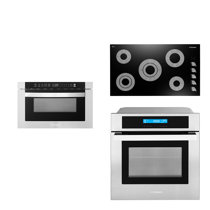 Dalxo 2 Piece Kitchen Appliance Package with Dual Fuel 30'' Gas Cooktop &  30'' Wall Oven