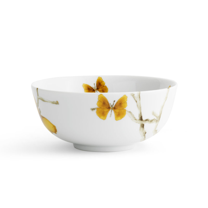 Butterfly Ginkgo Handmade Porcelain Dining Bowl