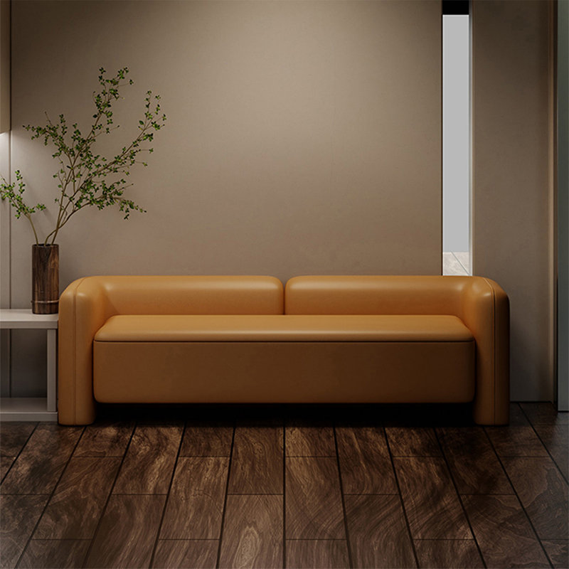 Banc rembourré orange, Orange
