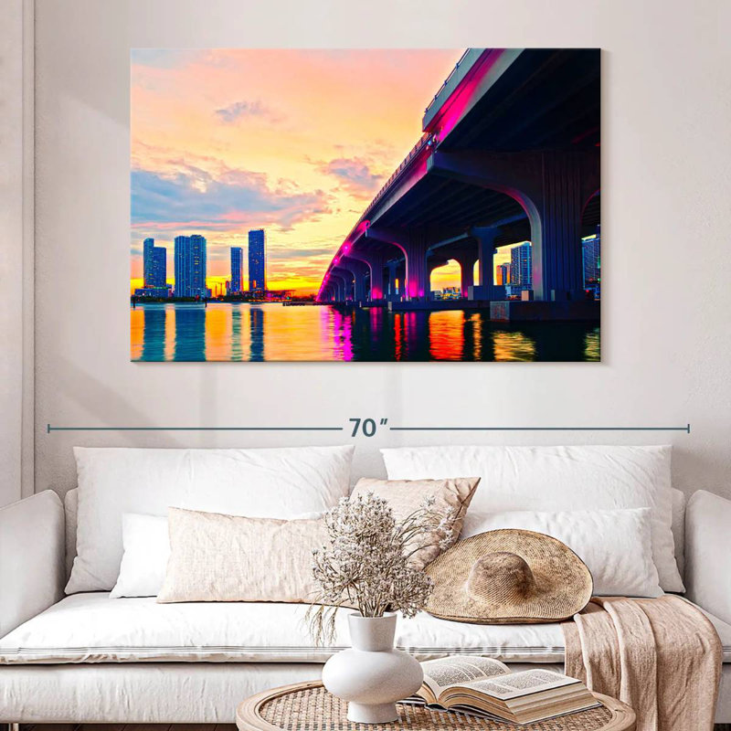 Lilie Miami Bridge, H 34 po x l 51 po