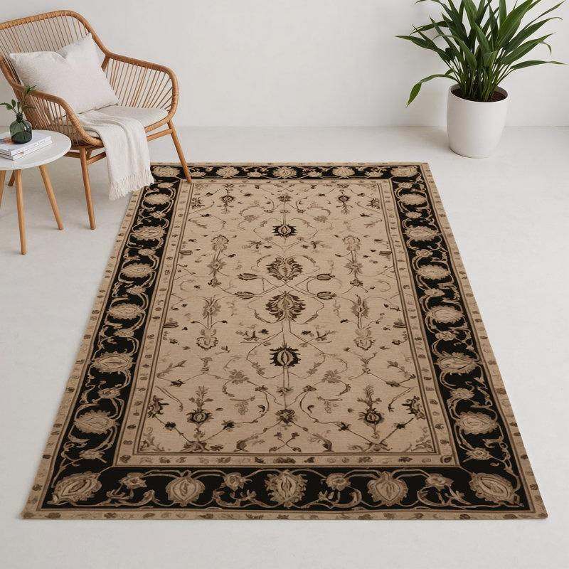 French Brown Indoor and Outdoor Area Rug, Rectangle 3' x 5'