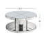Table d'appoint à deux niveaux avec miroir rond