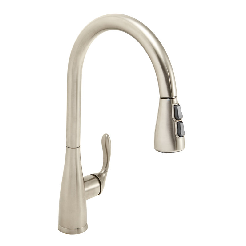 Chelsea Pull-Down Single Handle Kitchen Faucet, Brushed Nickel