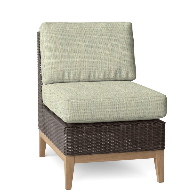 Frances Outdoor Armless Lounge Chair, Demo Fog, Frances Sea Salt