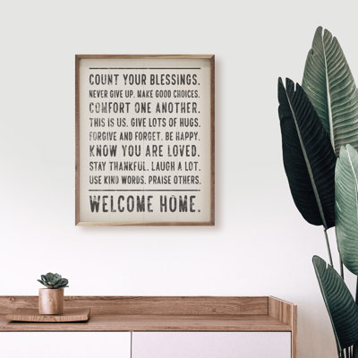 Welcome Home Know You Are Loved - blanc