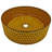 Luminous 36" Minimalist Metal Console Sink with Glass Vessel Basin and Solid Surface Top-102480560-102480551
