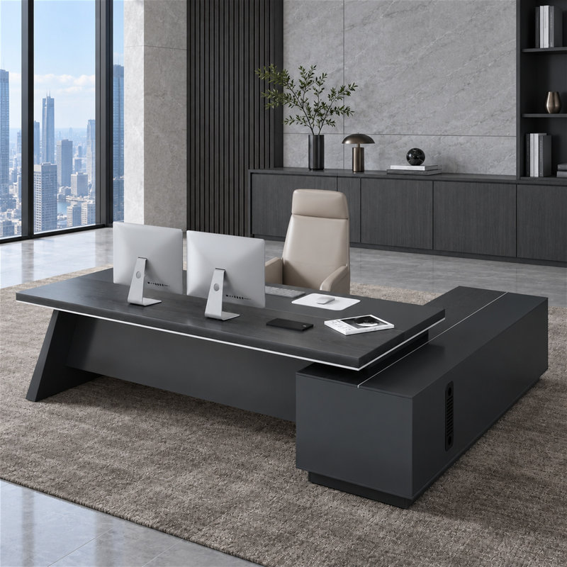 Bureau ergonomique Premium Premium, H 29,92 po x l 86,61 po x P 62,99 po, Retour à gauche