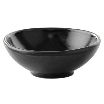 GET Bol à grignoter en porcelaine haute résistance, 2,7 onces, noir (ensemble de 12)