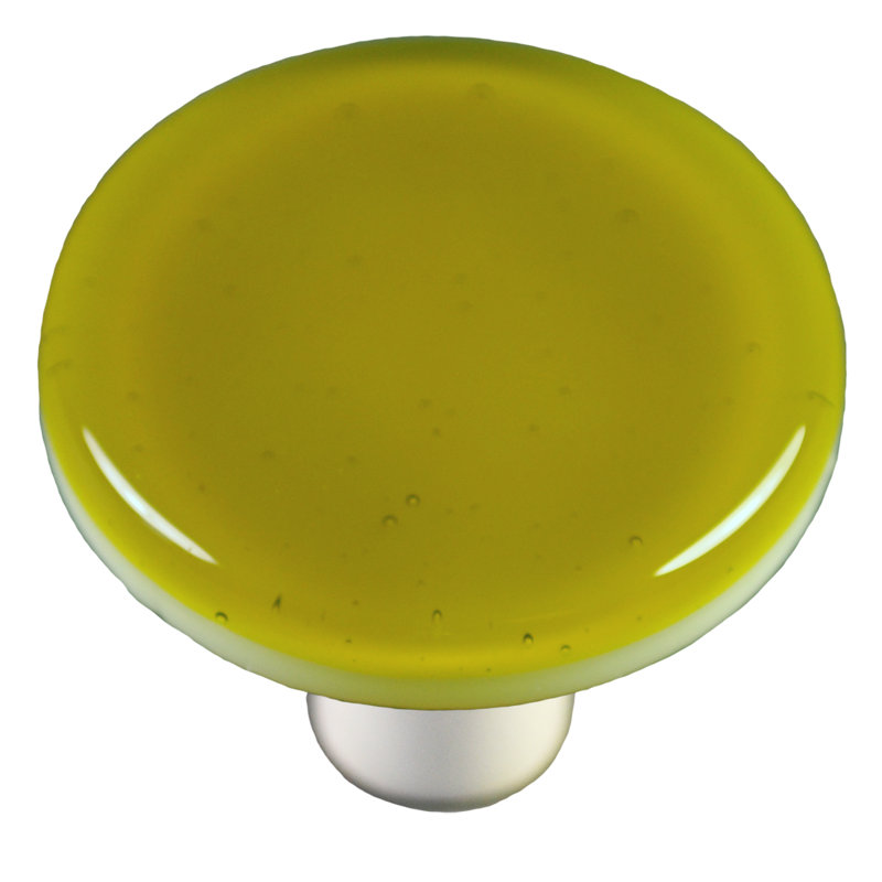 Poignée champignon de 1,5 po de diamètre Solids, Aluminium, Chartreuse
