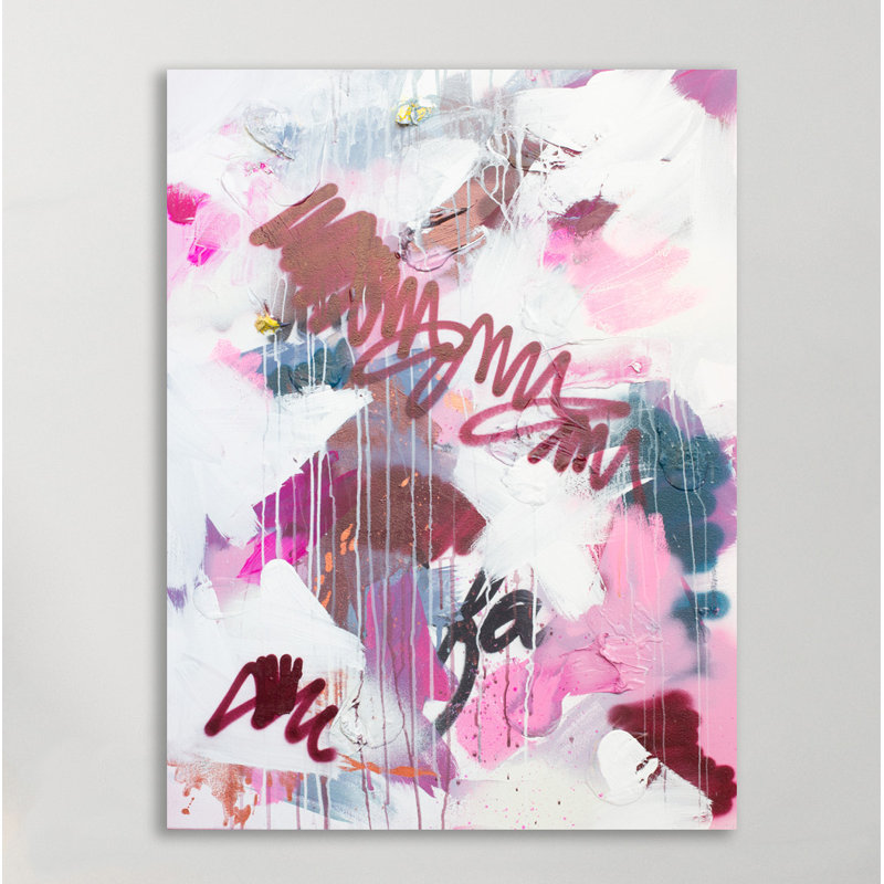 Pink Combustion by Kent Youngstrom - Wrapped Canvas Painting, 41cm H x 30cm W