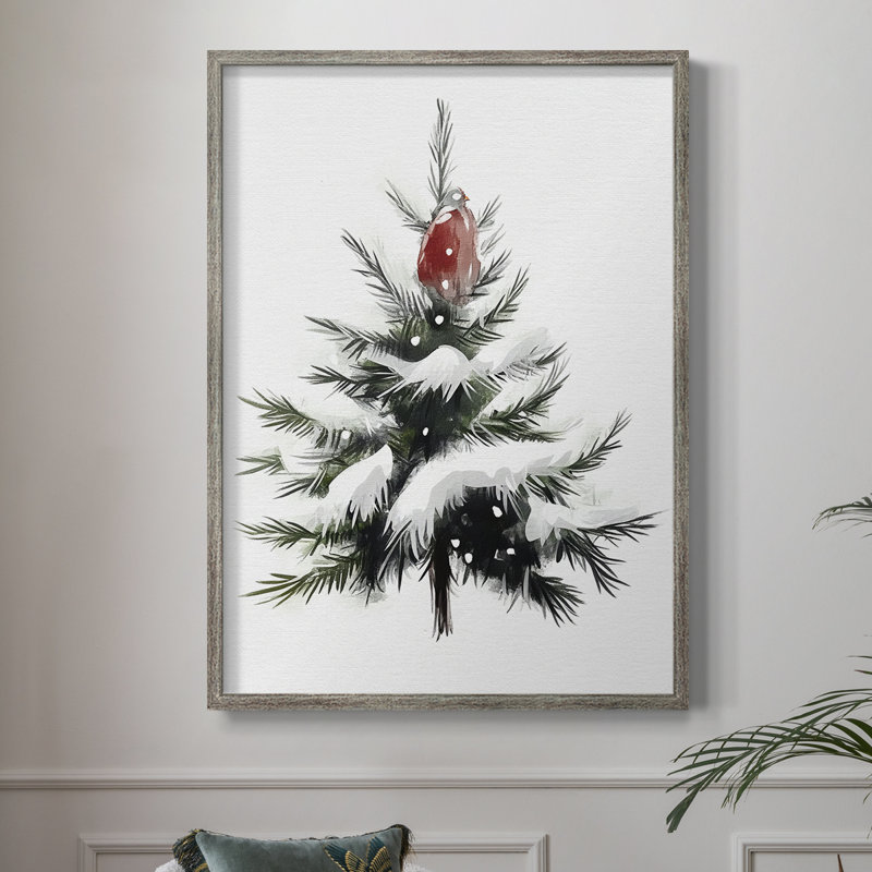«Christmas Holiday Art», reproduction encadrée CECL - bois massif, H 15 po x l 12 po