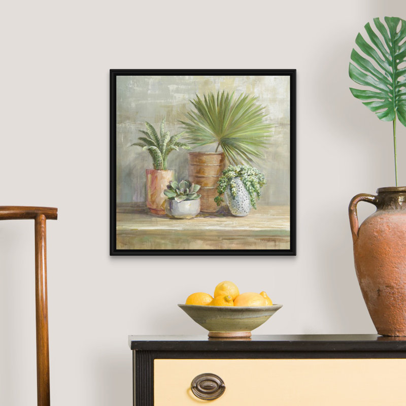 Art mural sur toile de jardin d'intérieur, Toile encadrée noire, H 20 po x l 20 po x P 1,75 po