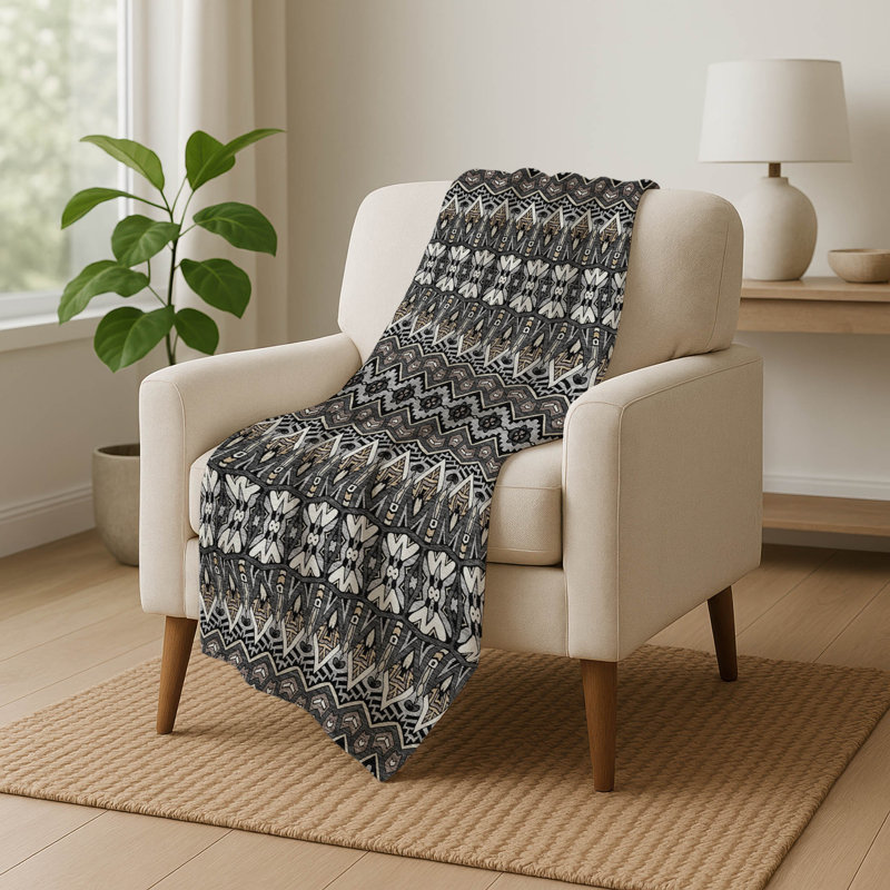 Jeté marocain Addison Sherpa ASB909, Gris anthracite
