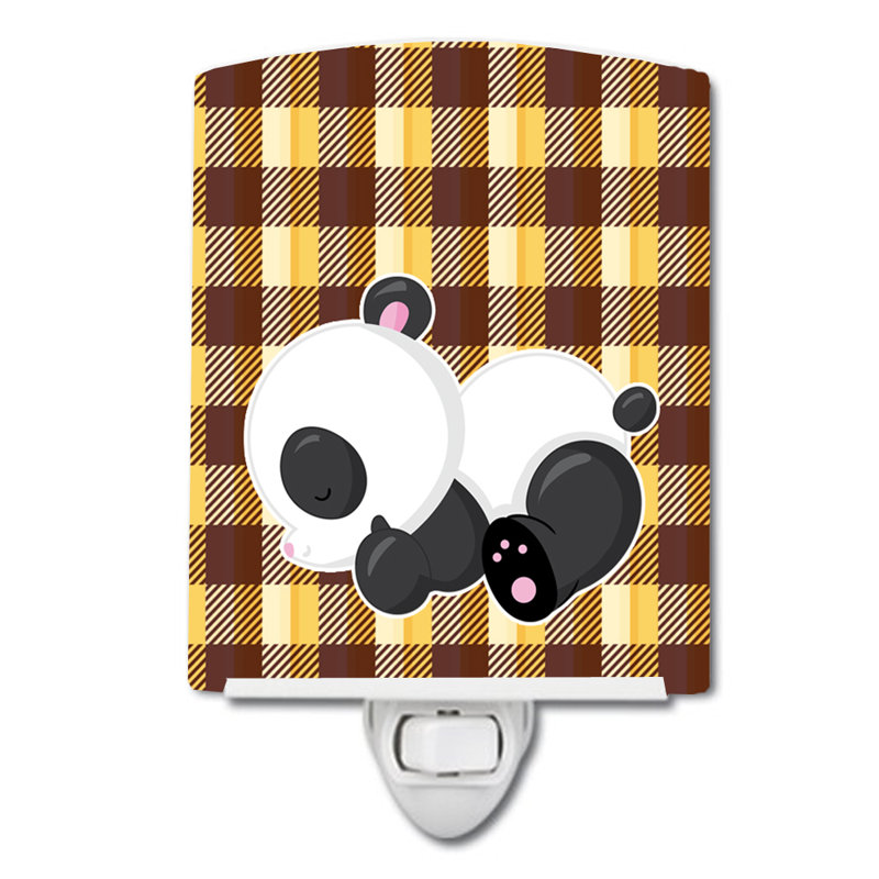 Éclairage de nuit en céramique panda naptime