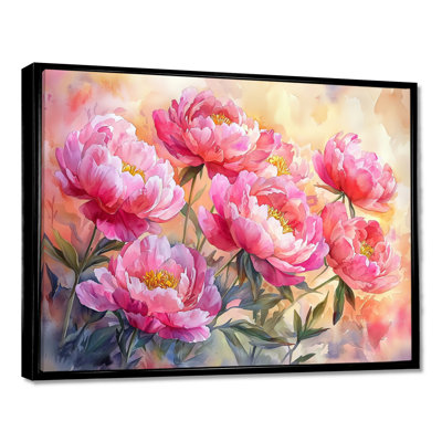Ilhom pivoines au lever du soleil II - pivoines, art mural