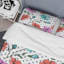 Fleurs botaniques multicolores - ensemble de housse de couette floral - microfibre de polyester-687693402