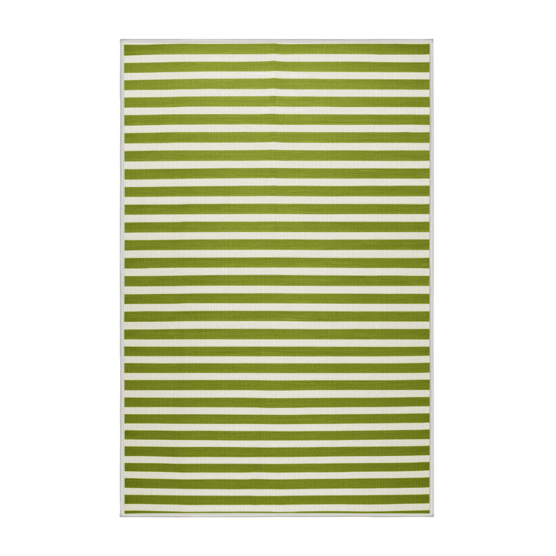 Tapis beige à rayures horizontales lavable à la machine, Rectangulaire 2 pi x 3 pi