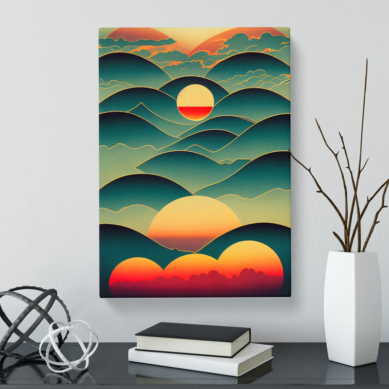 Legros Sunset Collage - Wrapped Canvas, 50cm H x 35cm W x 3cm D