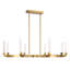 Del Mar 8-Light LED Chandelier in Warm Brass by Breegan Jane