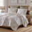 3-Piece Full/Queen Quilt Mini Set,Tan/Gray