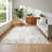 Leala Ivory & Brown Abstract High-Low Modern Rug-1931965982-1931965977
