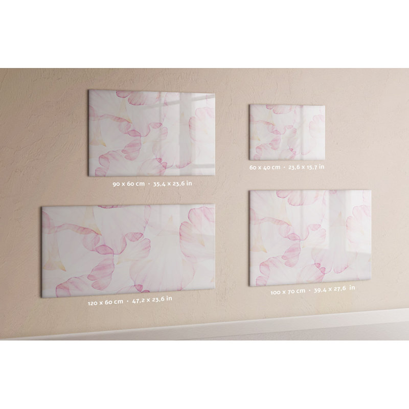 Magnetic Memo Board Whiteboard - 60 x 40 cm - Includes Marker and Magnets - Watercolor flakes