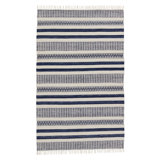 Wendy Jane Striped Area Rug in Indigo/White