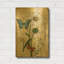 «Botanical Daisey Grande Marqueritte Damask» par Jean Plout, art mural en métal doré, 16 po x 24 po-22505012