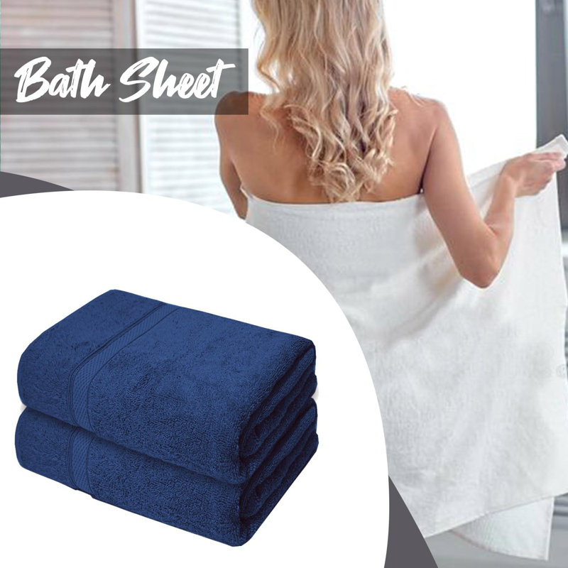Nayim Turkish Cotton Bath Sheet, Royal Blue