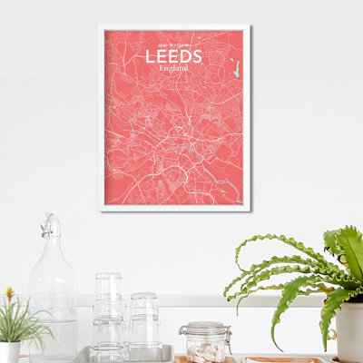 Carte de la ville de Leeds, impression