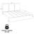 Zen Omega Bedroom - Platform Bed with Headboard – Easy Assembly, No Box Spring Required-380876171