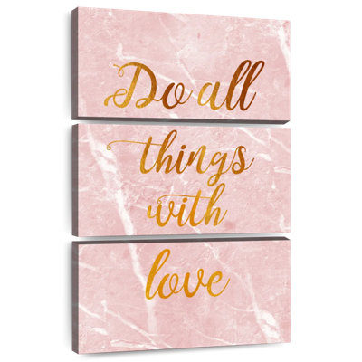 Tergel Do All Things With Love Quote I