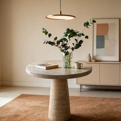 Table de salle à manger ronde 36 po x 36 po x 30 po à base piédestal
