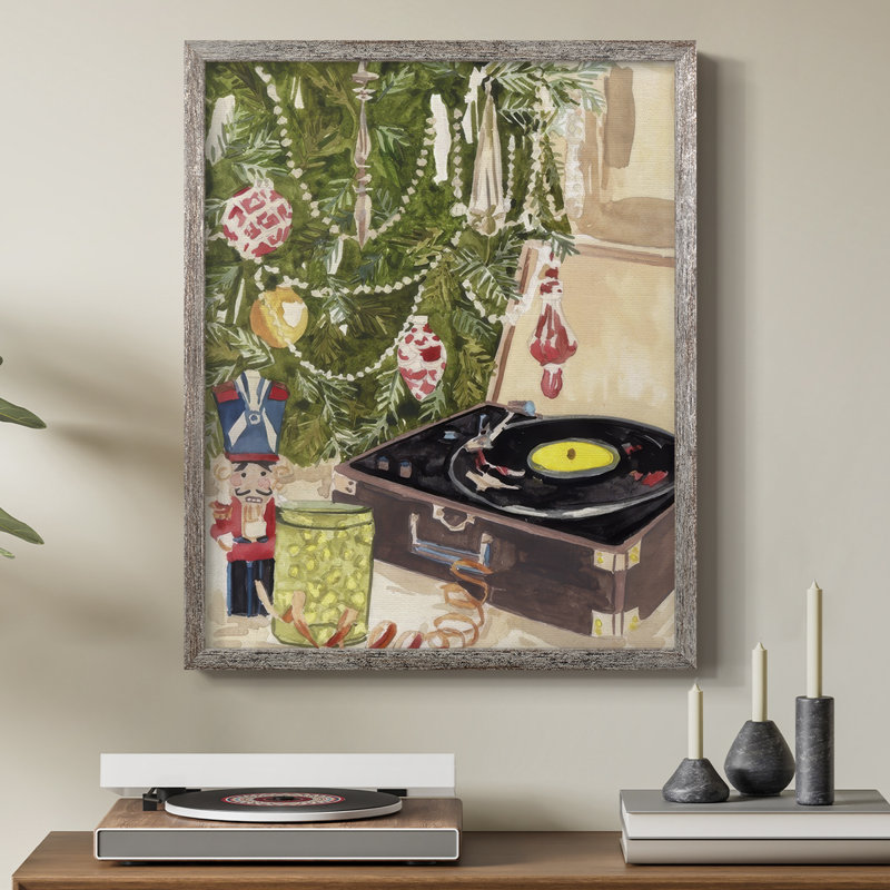 Home Sweet Christmas I, reproduction encadrée - bois massif, H 11 po x l 9 po