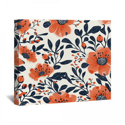 Fleurs sur toile tendue - décoration murale florale