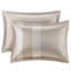 Chenille literie de luxe - très grand lit taupe 7 pièces
